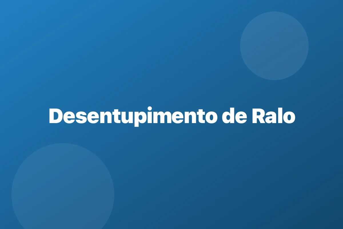Desentupimento de ralo em Rio Grande